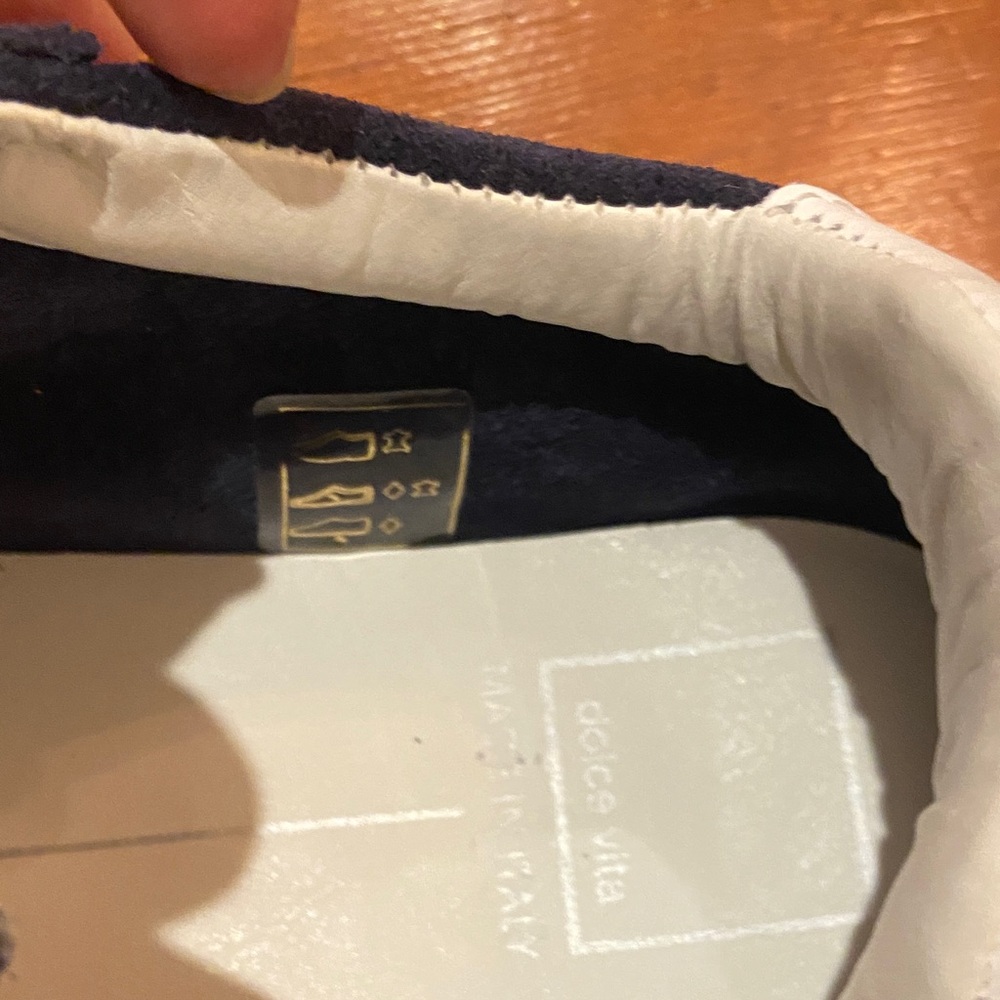 Dolce Vita Diane Navy Suede with White leather Sneakers - Picture 8 of 13
